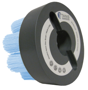 Tufted shell mill holder disc brush