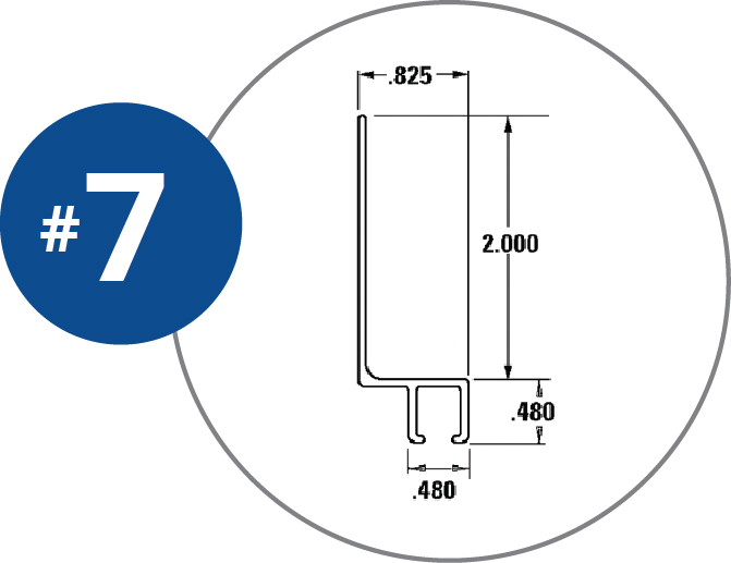Image of #7: Offset H-Profile Aluminum Holder   